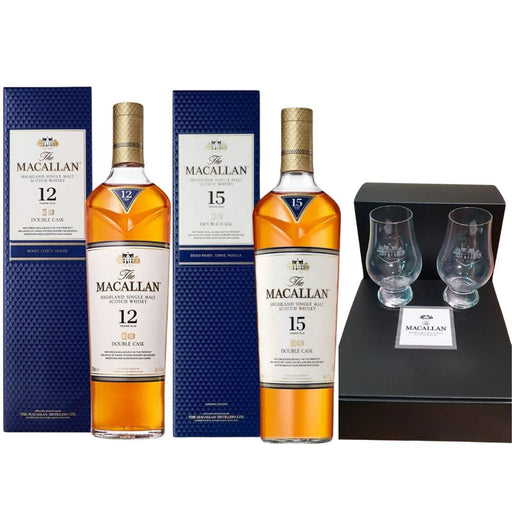 The Macallan 12Y & 15Y Double Cask with Nosing Glasses Set - Mothercity Liquor