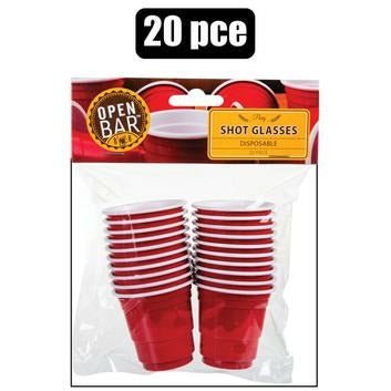 Red Cup Disposable Shot Glasses 20pc - Mothercity Liquor