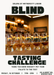 Promotional poster for a 'Blind Tasting Challenge' featuring a row of whisky glasses on a wooden bar counter. The text reads 'Solera by Mothercity Liquor BLIND TASTING CHALLENGE' with event details at the bottom.