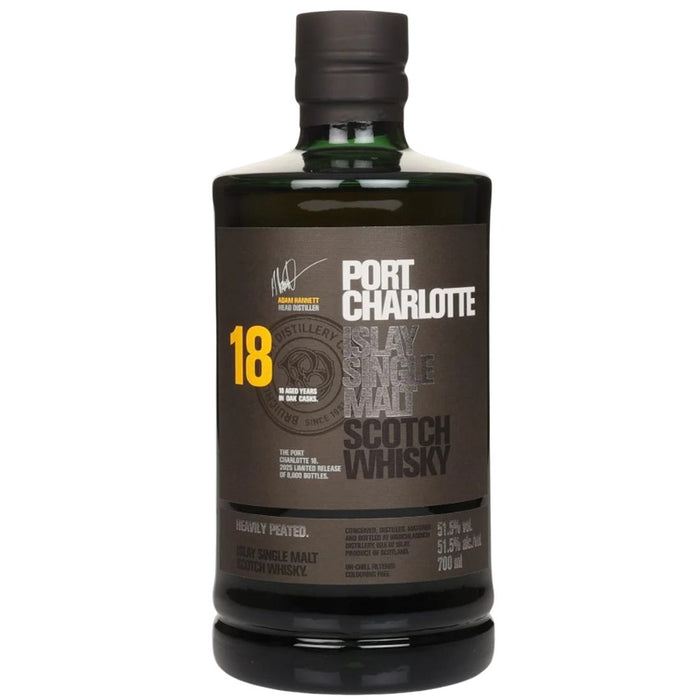Bruichladdich Port Charlotte 18 Year Old – Heavily Peated Islay Single Malt - Mothercity Liquor