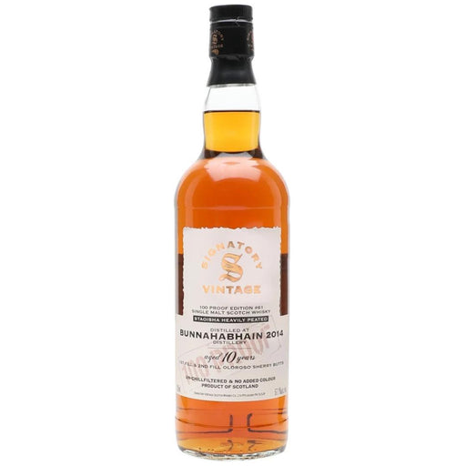 Bunnahabhain Staoisha 2014 – 10 Year Old Signatory 100 Proof Edition #61 - Mothercity Liquor