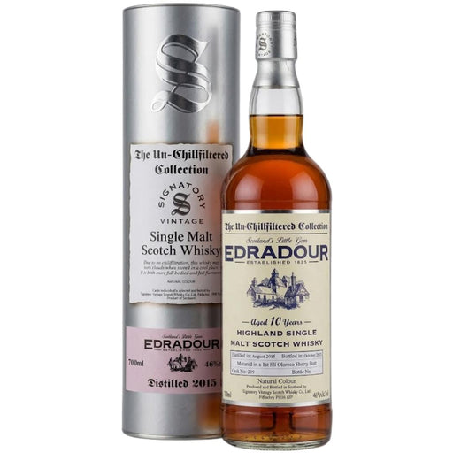Edradour 10 Year Old 2015 (Cask #299) – Signatory Un-Chillfiltered Collection - Mothercity Liquor