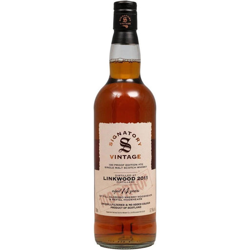 Linkwood 14 Year Old 2011 – Signatory Vintage 100 Proof Edition #72 -  Mothercity Liquor