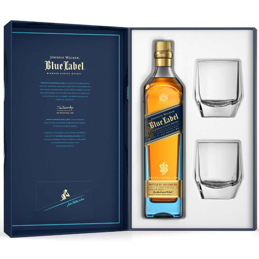 Johnnie Walker Blue Label with 2 crystal tumblers (Gift Set) - Mothercity Liquor