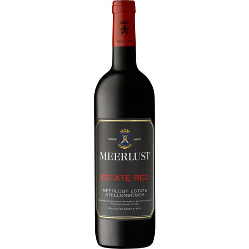 Meerlust Estate Red Wine on a plain white background