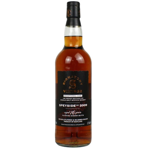 Speyside (M) 2009 – 16 Year Old Signatory Vintage 100 Proof Edition #15 - Mothercity Liquor