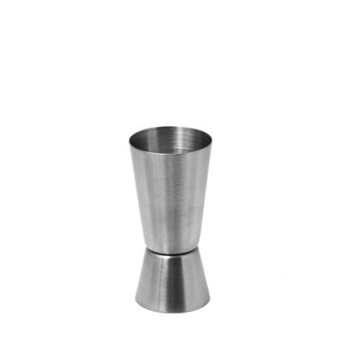 Tot measure s/steel - 25/50ml - measuring cup for alcohol-single