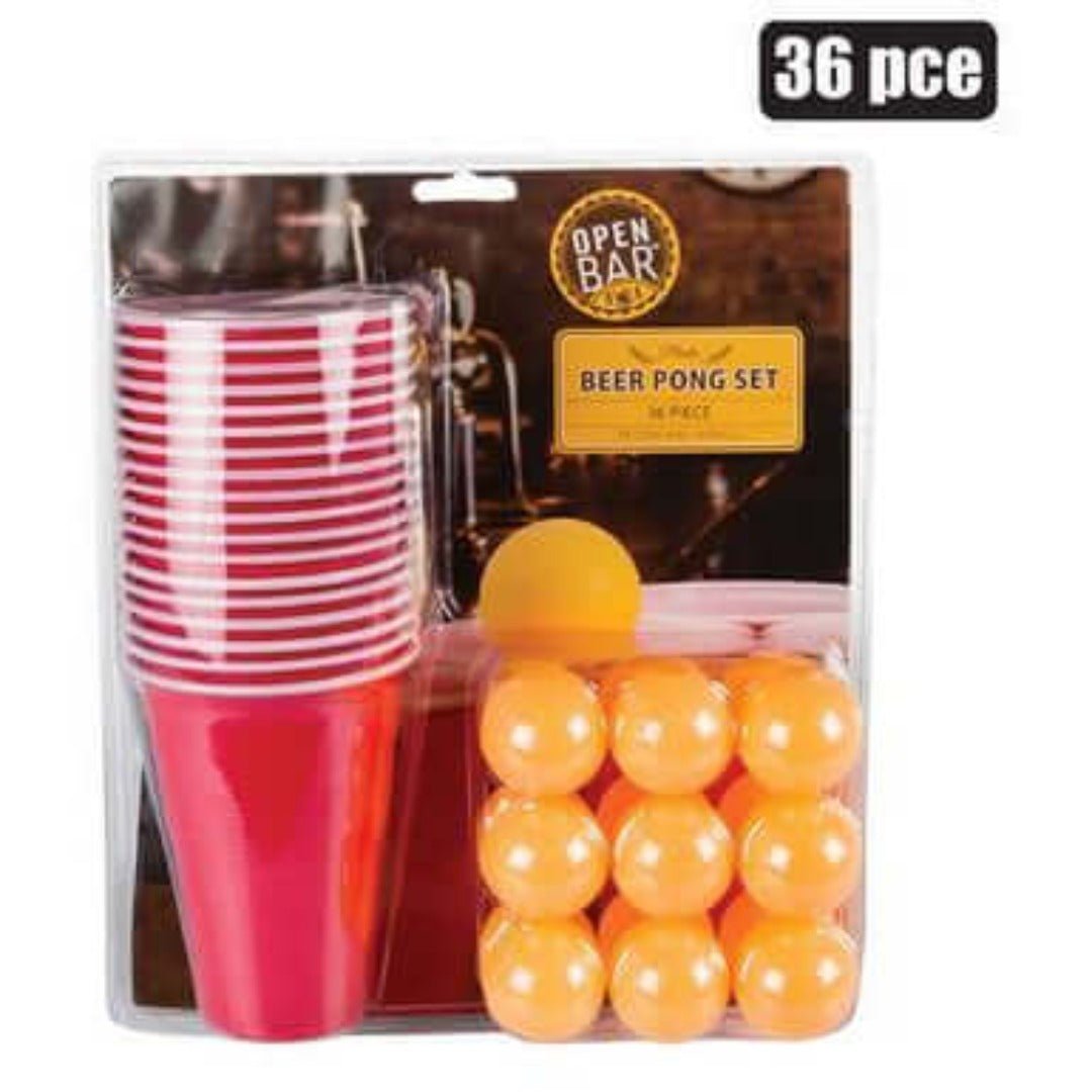 Beer Pong Set 36 Piece I Drinking Games I Mothercity Liquor