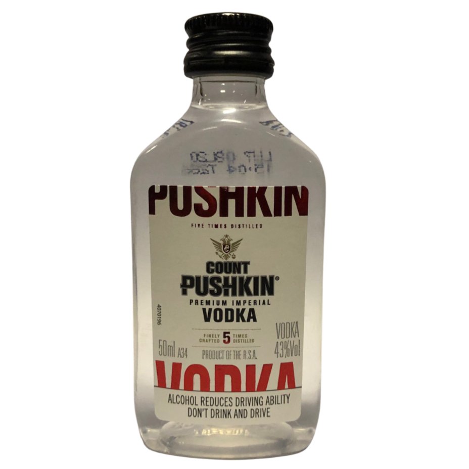 Pushkin Vodka 50ml Mini Mothercity Liquor