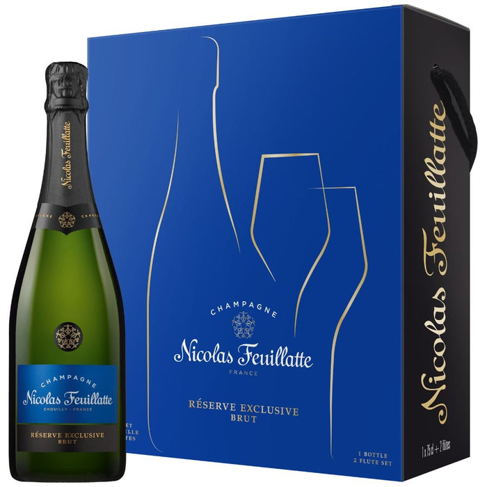 Nicolas Feuillatte Réserve Exclusive Brut - With 2 Glasses - Mothercity Liquor