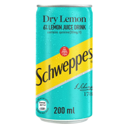 Schweppes Dry Lemon 200ml Can - Mothercity Liquor