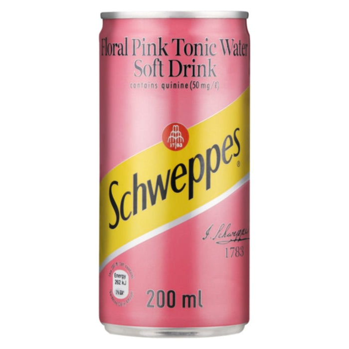 Schweppes Floral Pink Tonic Water 200ml Can - Mothercity Liquor