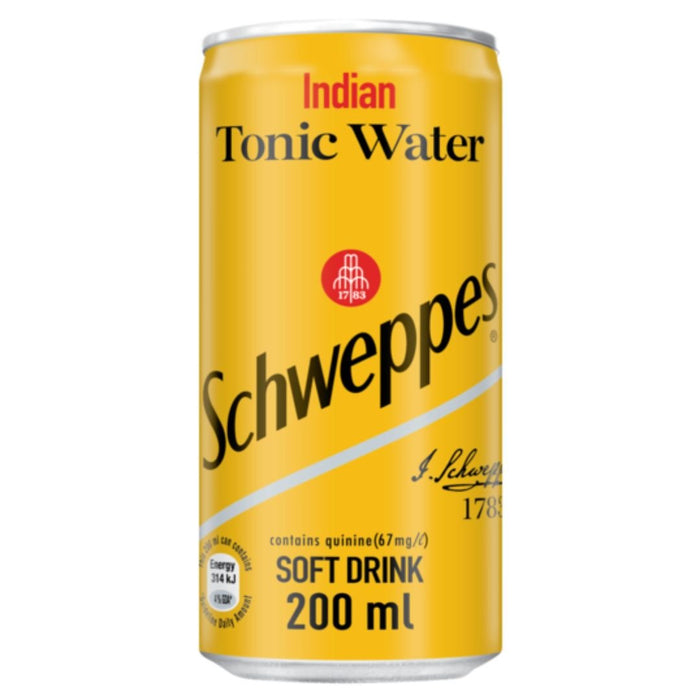 Schweppes Indian Tonic Water 200ml Can - Mothercity Liquor