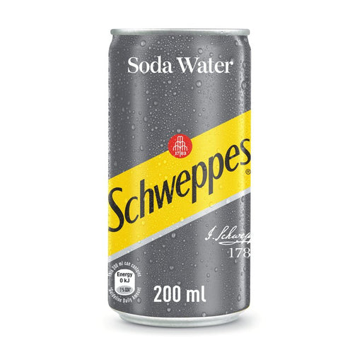 Schweppes Soda Water 200ml Can - Mothercity Liquor